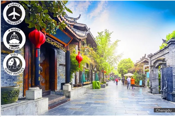 CHINA: 10 Day Chengdu and Yangtze River Cruise Tour Including Flights for Two $2,598 (Valued at $5,198)