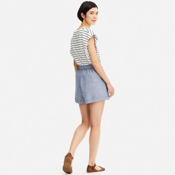 WOMEN Cotton Linen Relaxed Shorts AU$19.90