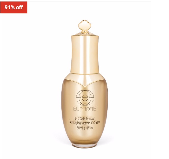 91% OFF Euphorie 24K Gold infused Age Defying Vitamin C Cream 1oz/30ml $15 (RRP$168)