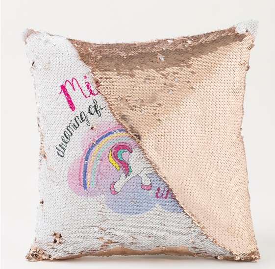 Personalised Cushion Cover Sequin Cushion Cover- Unicorn $34.99