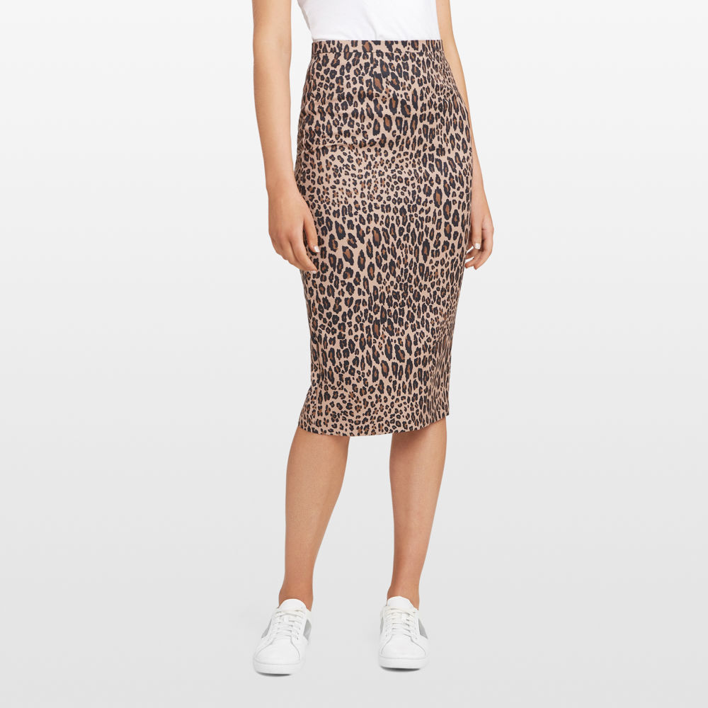 ANIMAL PRINT PENCIL SKIRT A$79.95
