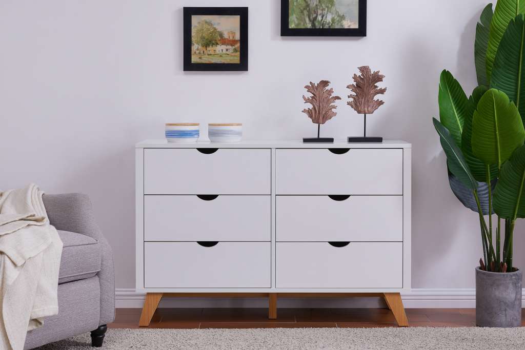 Ovela Chest of 6 Drawers – Finse Collection (White) $199