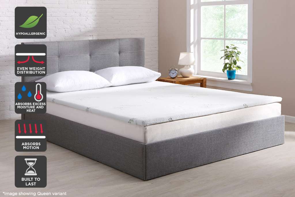 Ovela Bamboo Memory Foam Mattress Topper (Queen) $79