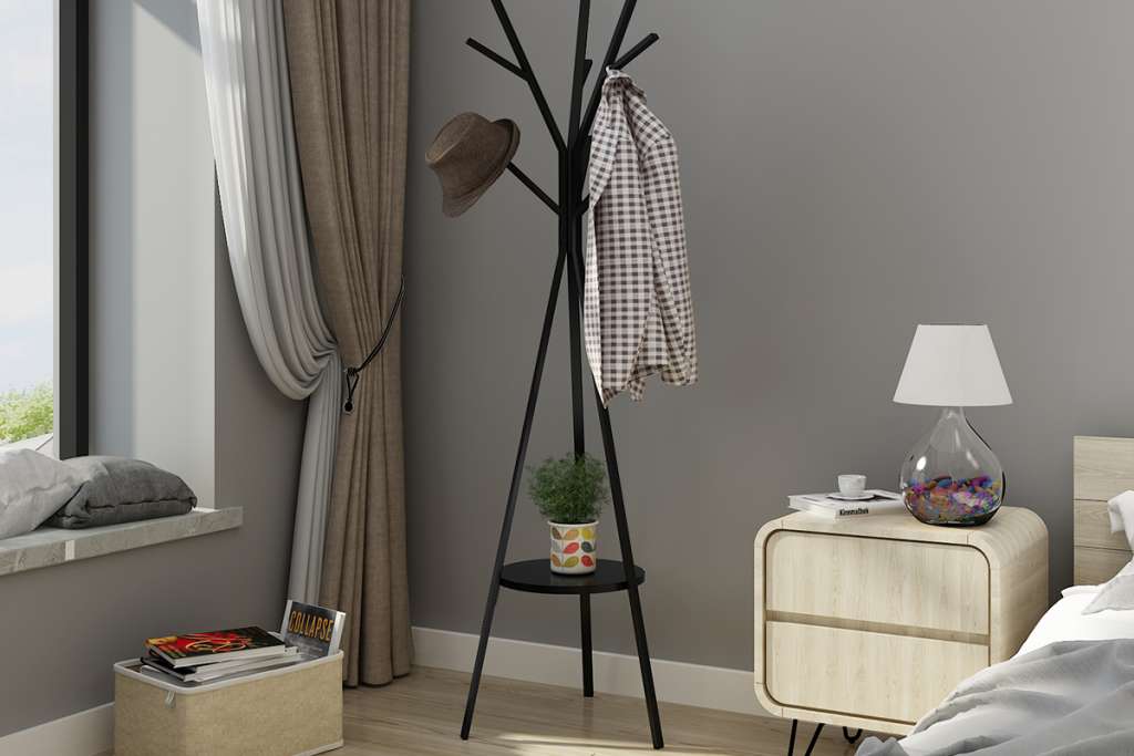 Ovela 9 Hook Coat Hanger Stand (Black) $29