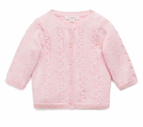 58% OFF Pure Baby Knit Girls Cardigan Aurora Pink Melange $24.99 ($59.95)