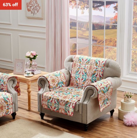 63% OFF Greenland Home Fashions Joanna’s Garden Reversible Furniture Protector Arm Chair $39 (RRP$105)