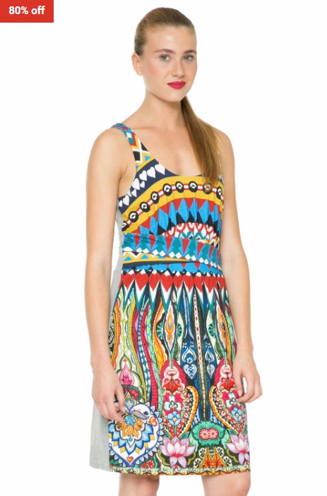 80% OFF Desigual Tribal Short Sleeve Dress $29 (RRP$148)