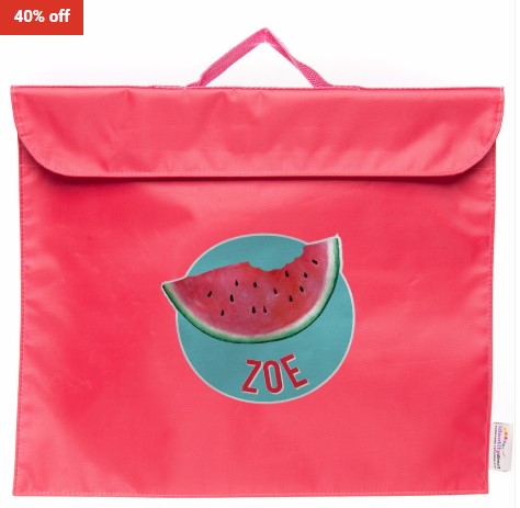 40% OFF Personalised Library Bag Build-A-Bag Library Bag Pink $14.99 (RRP$24.99)