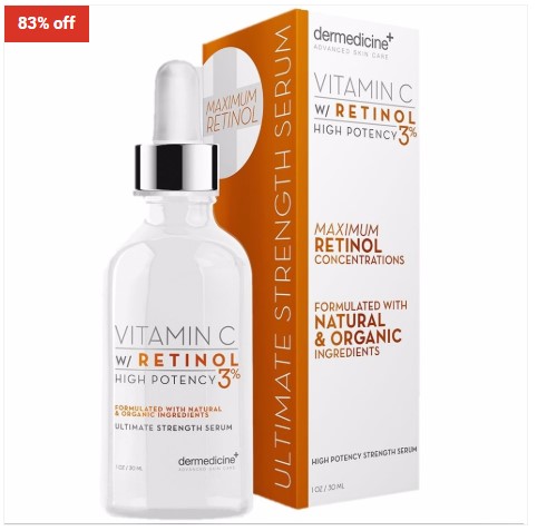 83% OFF Dermedicine Vitamin C with Retinol 3% – 1oz/30ml $29 (RRP$169)