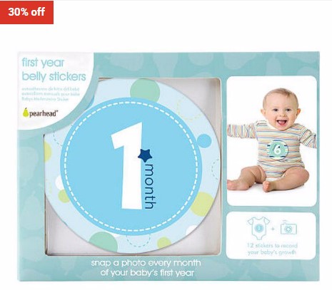 30% OFF Pearhead Baby Milestone Stickers – Boy $7 (RRP$9.95)