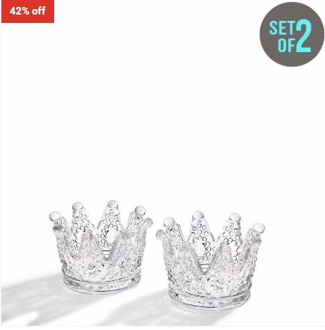 42% OFF Godinger Votive Holders Pair Of Crown $7 (RRP$12)