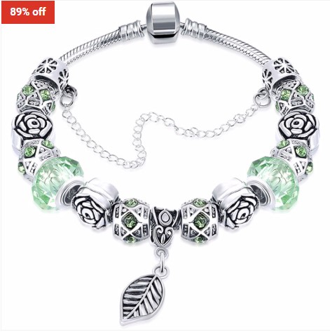 89% OFF Rubique Light Green Leaf Branch Bracelet $19 (RRP$167)