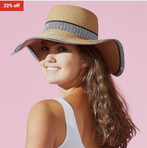 22% OFF Tickled Pink Straw Newport Sun Hat $25 (RRP$32)