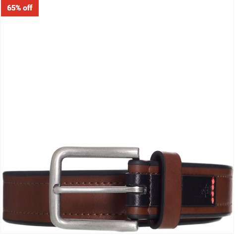 65% OFF Original Penguin Leather Polk Belt Brown $19 (RRP$55)