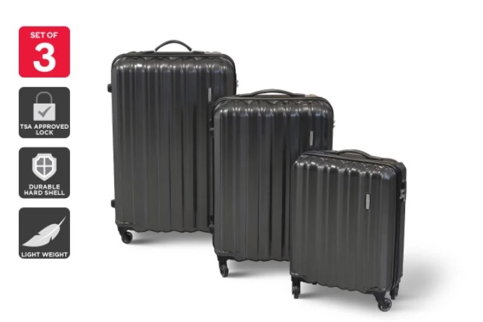 38% OFF Orbis 3 Piece Premium UltraLite Spinner Luggage Set (Graphite) $159 (Was $259)