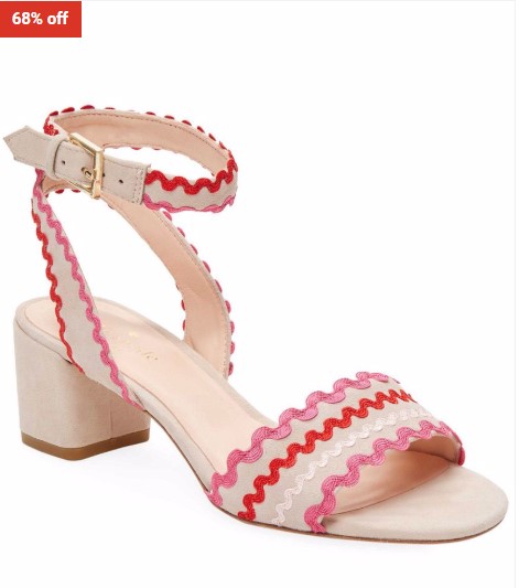68% OFF kate spade new york Piedra Rickrack Suede Sandal $111.60 (RRP$348)