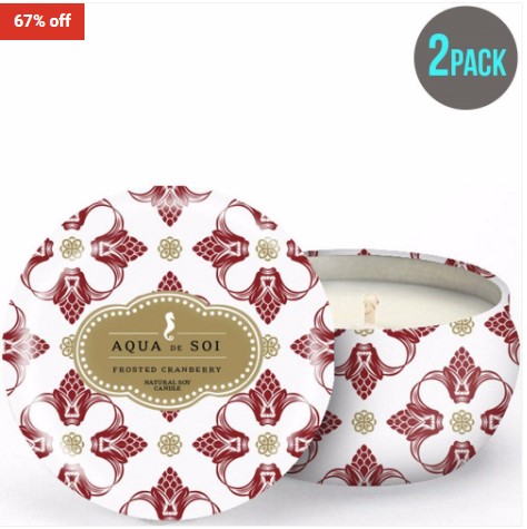 67% OFF Aqua De Soi Frosted Cranberry 2 Pack Travel Candle – 255g $15 (RRP$45)