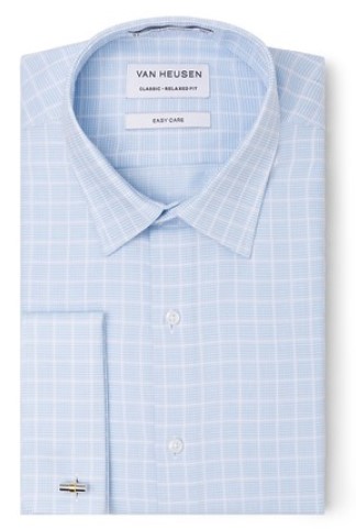 VAN HEUSEN CLASSIC RELAXED FIT SHIRT WINDOW CHECK $35.00 (Was $69.95)