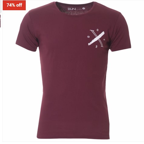 74% OFF Deacon (D) Convex T-Shirt Burgandy $13 (RRP$49.95)