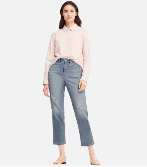 WOMEN High Rise Straight Ankle Jeans $39.90 ($49.90)