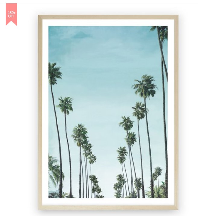 15% OFF California Palms Framed Art Print $169.96 (RRP $199.95)