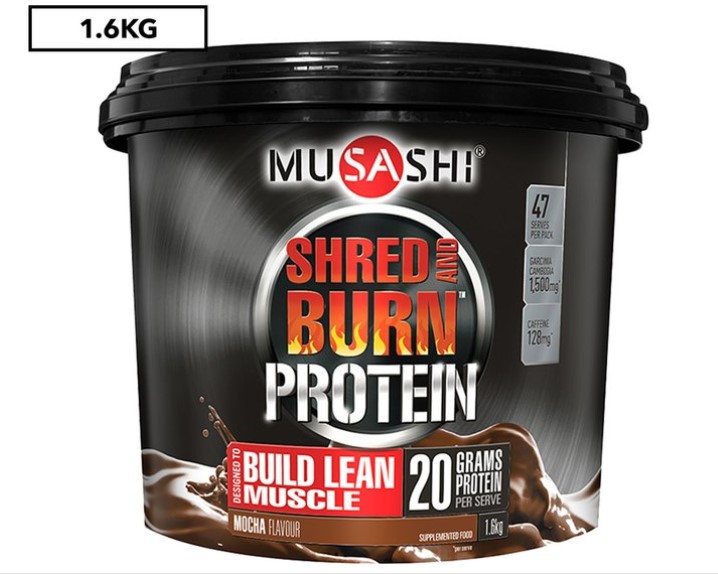 Musashi Shred And Burn Mocha Protein Powder 1.6kg $43.99