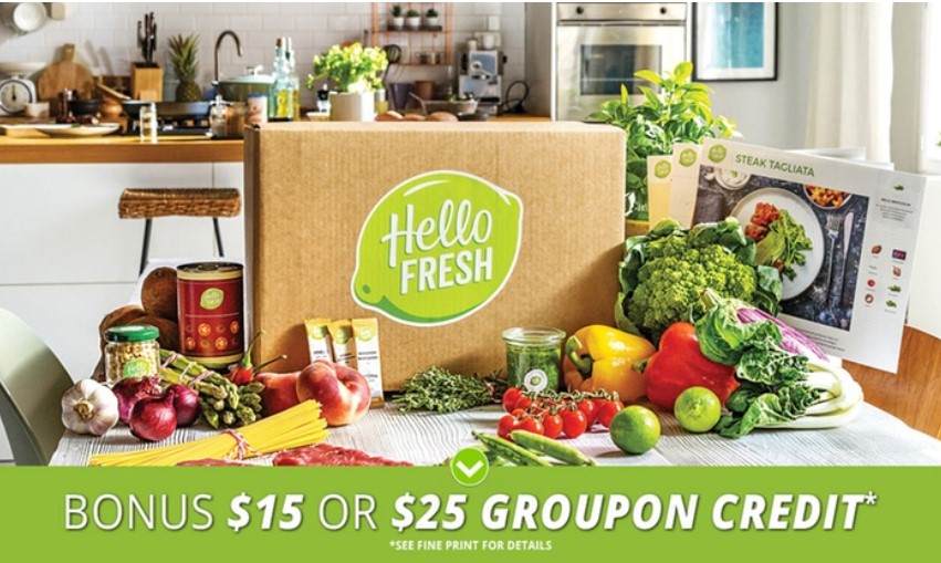 HelloFresh: Weekly Delivered Meal Plans from $39.99 + BONUS Groupon Credit – New Customers Only