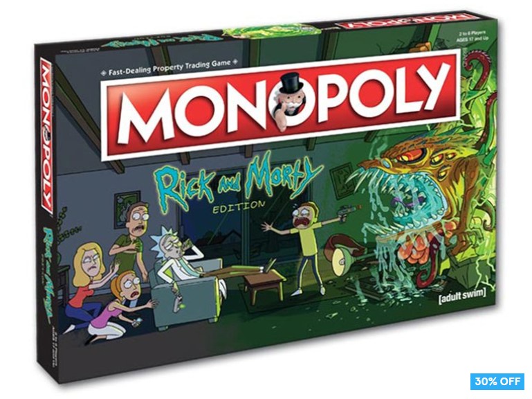 30% OFF Rick & Morty Monopoly Board Game $48.99 (Don’t pay $70)