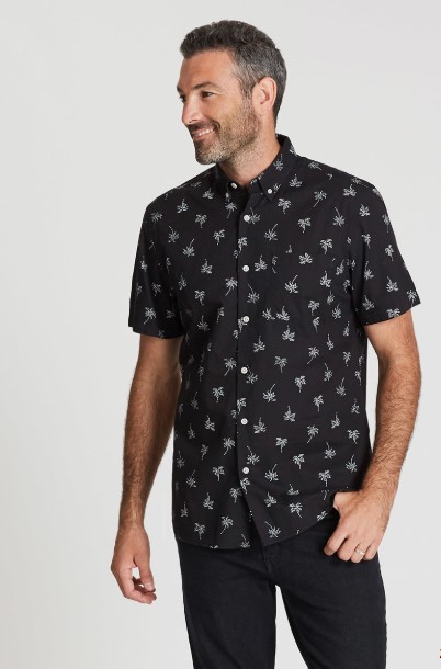 Palm Tree Print Cotton Shirt $18.00 (Was$35.00)