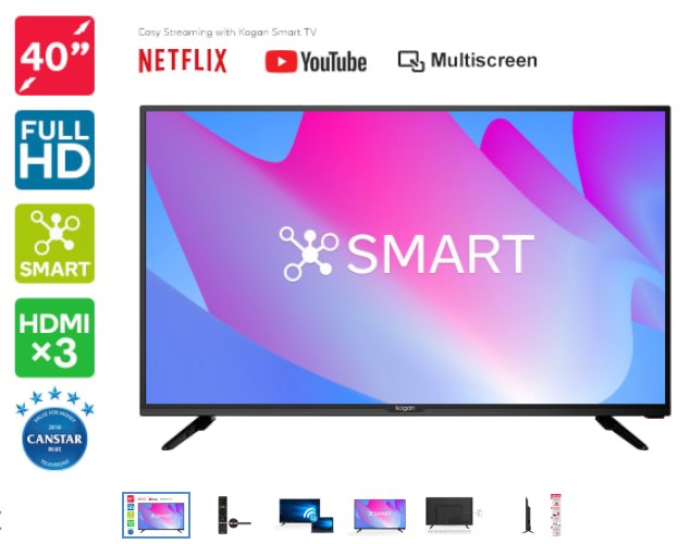 15% OFF Kogan 40″ Smart Full HD LED TV (Series 7 AF7000) $339 (Was $399)