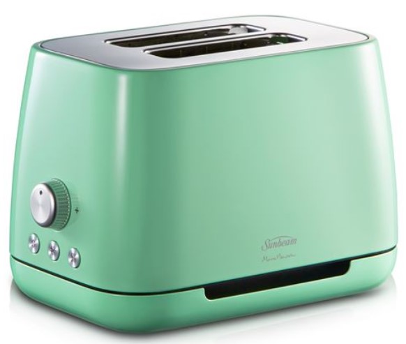 Sunbeam Marc Newson Two Slot Toaster TA8820G Lucite Green $69.00 (RRP:$199.00)