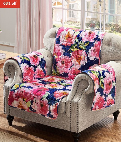 68% OFF Greenland Home Fashions Peony Posy Reversible Furniture Protector Arm Chair $35 (RRP$110)