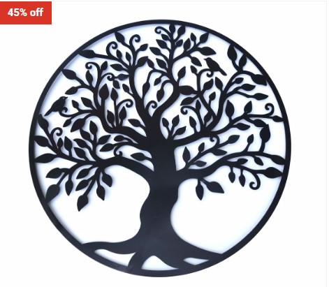 45% OFF Black Tree Of Life Wall Art Hanging Metal Iron Sculpture Garden 99Cm $109 (RRP$199.95)