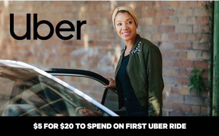 $5 for $20 to Spend on First Uber Ride – New Customers Only