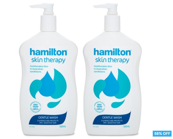 58% OFF 2 x Hamilton Skin Therapy Gentle Wash 500mL $12.98 (Don’t pay $30.98)