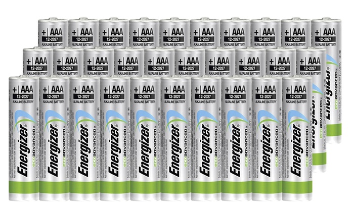 $29 for 30 Energizer Advanced or Eco Advanced AAA or AA Batteries (Don’t Pay up to $63.45)