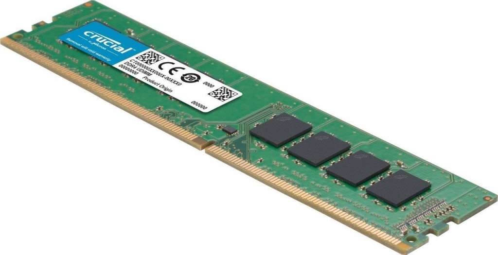 Crucial 8GB DDR4 2400MHz PC4-19200 UDIMM CL17 Single Ranked Memory $79.00