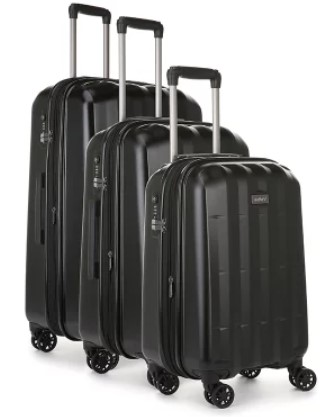 Antler Global 3 Piece Hardside Roller Luggage Case Set – Black $349 + FREE SHIPPING (RRP $1,107)