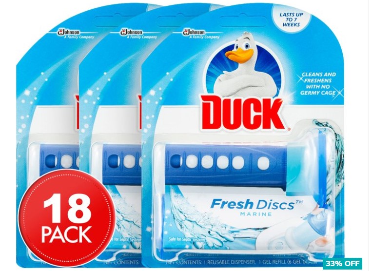 3 x Duck Fresh Discs Toilet Cleaner Marine 36mL $11.49 (Don’t pay $17.40)