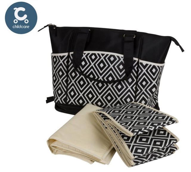 Childcare Bottom Zip Nappy Bag – Black Diamond $14.99 (Don’t pay $59)