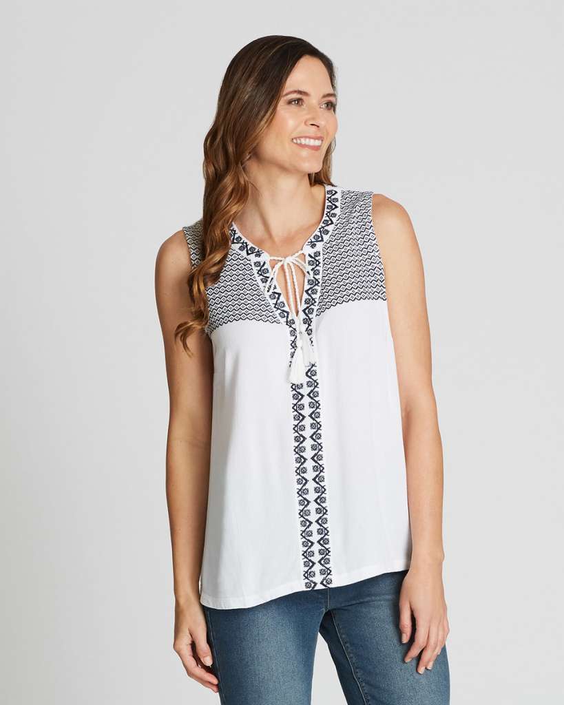 Embroidered Boho Top $9.95 (Was$34.99)