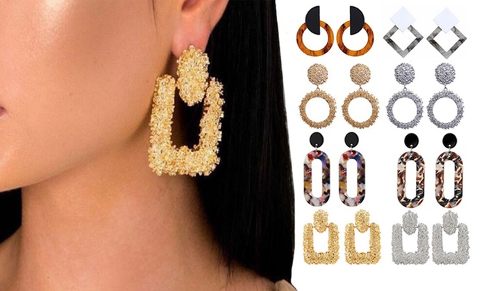 Geometric Earrings Set: Two Pairs ($9.95) or Four Pairs ($16)