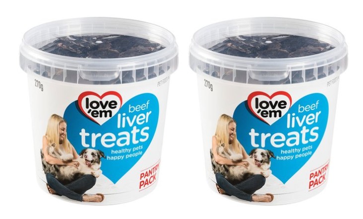 2 x Love’em Beef Liver Dog Treats Pantry Pack 270g $27.98 (Don’t pay $34.58)