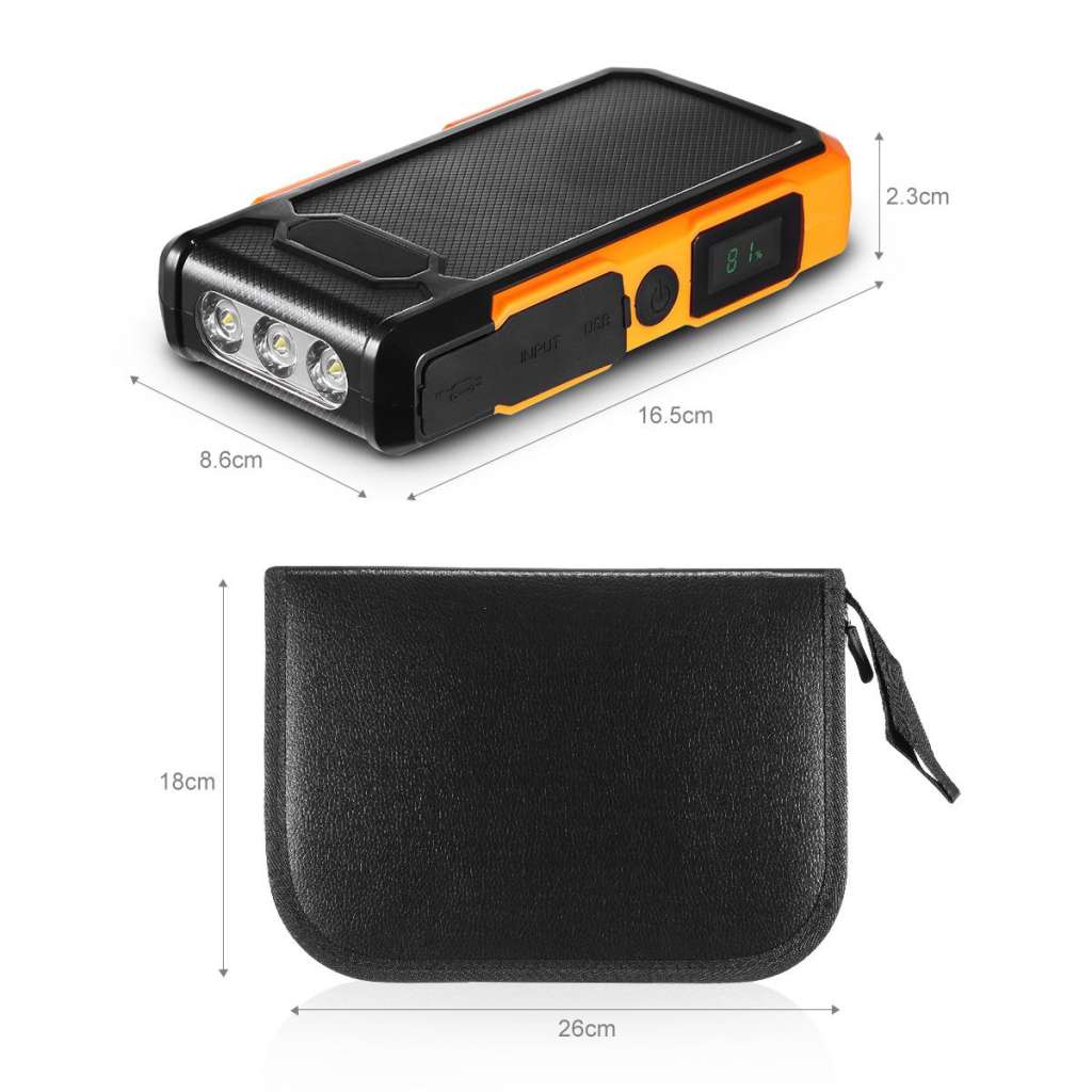 12V Portable Lithium Jump Starter Car Battery Charger 500A Peak 22800mAh $89.99