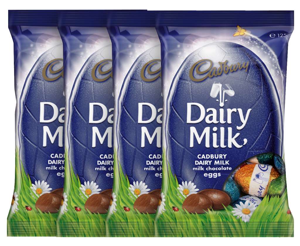 4 x Cadbury Dairy Milk Mini Easter Eggs 125g $10