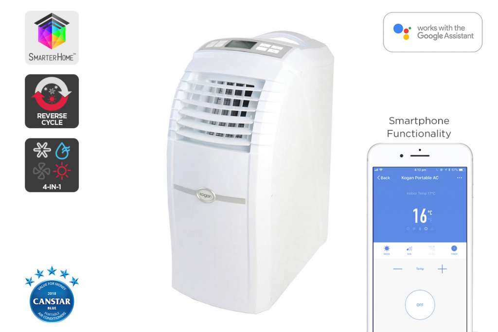 Kogan SmarterHome™ 5.2kW Portable Smart Air Conditioner (18,000 BTU, Reverse Cycle) $499