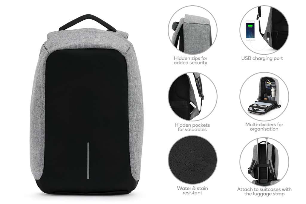 Anti-Theft Fortress Backpack with USB Port $29