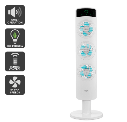 33% OFF Kogan ClearCool Tri-Fan Tower $99 (Was $149)