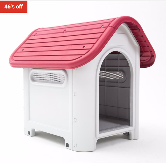 46% OFF Paw Mate Plastic Dog Kennel Luna M – Pink 75 x 60 x 66cm $59 (RRP$109)