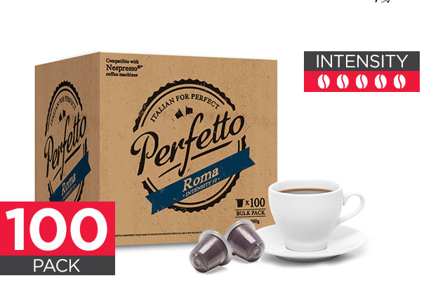 54% OFF 100 Pack Perfetto Nespresso Compatible Coffee Pods (Roma) $25 (Was $55)